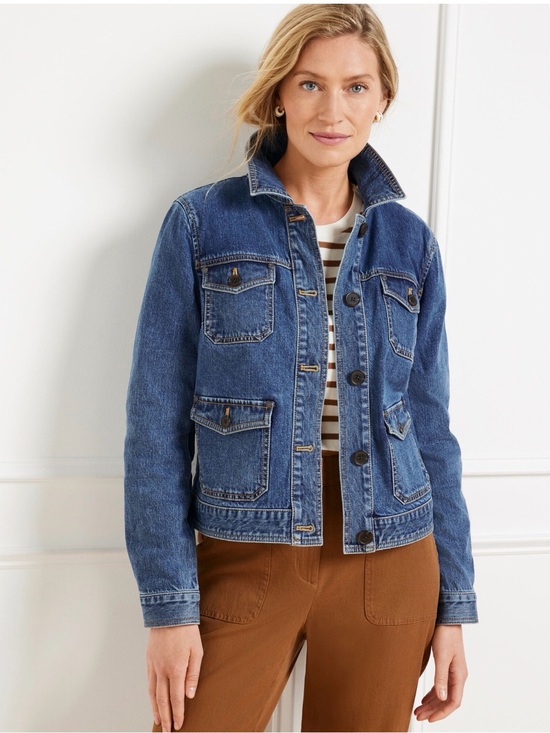 Talbots Jackets & Blazers - Talbots Classic Blue Denim Jacket with Patch Pockets